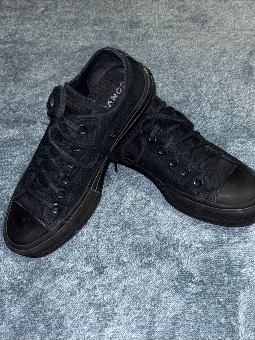 Converse Chuck Taylor All Star Lift Double Stack Low Monochrome Black Size 8